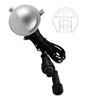 AquaLED lampara cromada-12V--Ø35mm--IP65--luz blanca