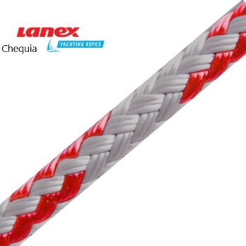 Cabo DRIZA LANEX HURRICANE  flexible y ligero- 12 mm (gris/rojo)
