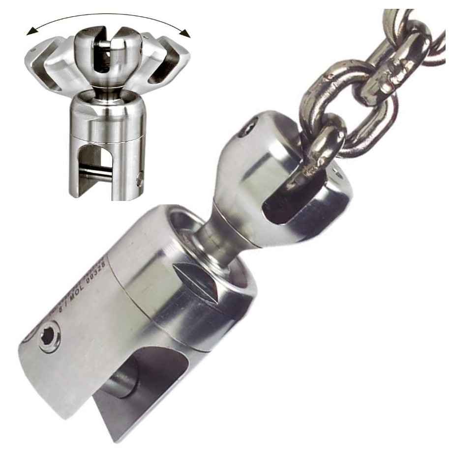 Conector ancla-cadena POWER BALL 30º--inox316