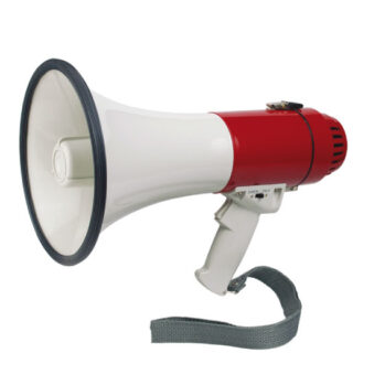 Megafono con sirena de  20w,- alcance 400mts