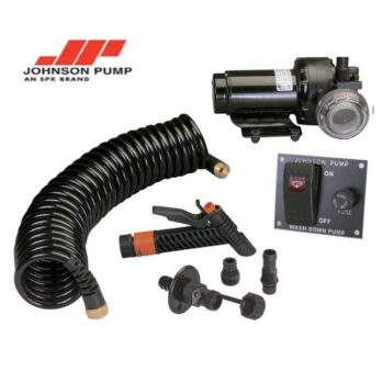 Kit de Baldeo con Manguera y Bomba auto-cebada 12v–5bar–19 lts/m--JOHNSON