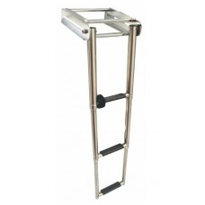 Escalera inox escamoteable bajo plataforma