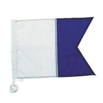 Bandera Embarcación con Buceador- "ALFA" -tela poliéster