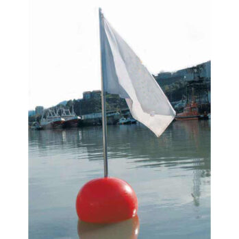 Boya-Baliza de regata con espuma y con mástil de 2mts, --Ø: 60 cm