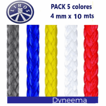 Dyneema®SK78–(pack 5 colores)–4 mm x 10mts