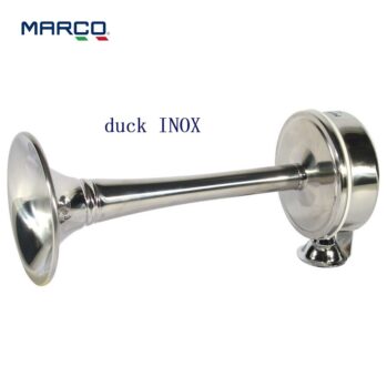 Bocina eléctrica trompeta 12v- 5A- 114dB- INOX- Marco