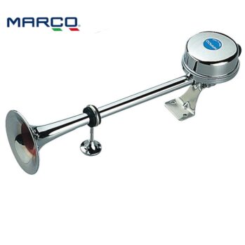 Bocina electromagnética 12/24v- 5A- 112dB -INOX- Marco