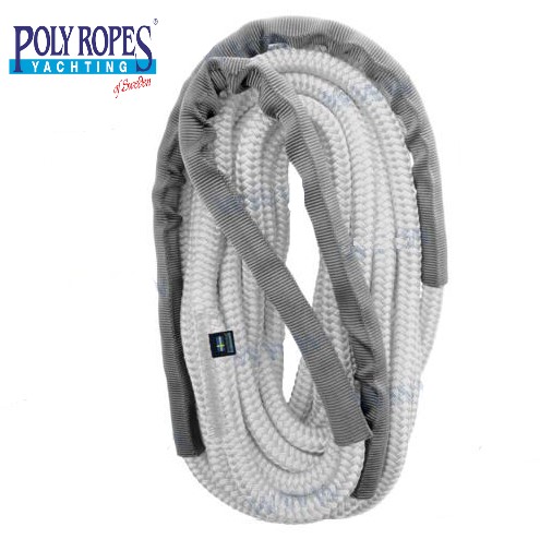 Cabo con elasticidad trenzado BLANCO, con gaza--Ø:12-14-16-18mm x 6-10-15mts