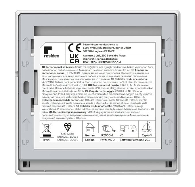 Detector de MONÓXIDO CARBONO– R200C0 c/batería litio + 10años - Imagen 4