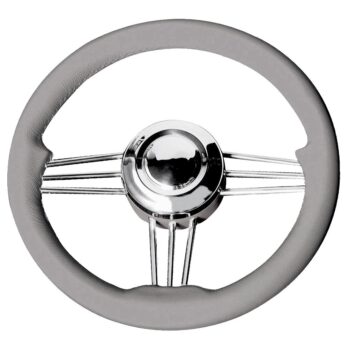 Volante Inox y Poliuretano Gris–SAVORETTI–Ø:35 cm