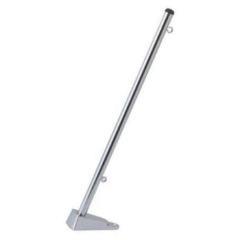 Asta Bandera Latón/cromado, con base-----L: 35-50-80 ó 100 cm