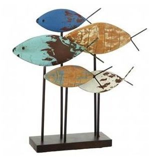 Banco de Cinco Peces---Alto: 40 x Largo: 42 cm