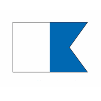 Bandera Embarcación con Buceador- "ALFA" -adhesiva