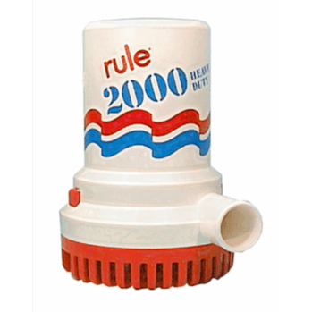 Bomba Achique RULE 2000GPH- 7600.lts/h. 12v/24v