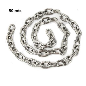 Cadena calibrada Inoxidable316--50 mts—(6-8-10 mm)--DIN 766