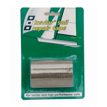 Cinta repara Velas.-adhesiva de Kevlar para velas laminadas (75mm x 1,5mt)