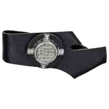 Reempujo de cuero mano izquierda--dedal hierro