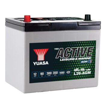 .Batería Marina AGM .90 Amp- YUASA L26-Caja GR24