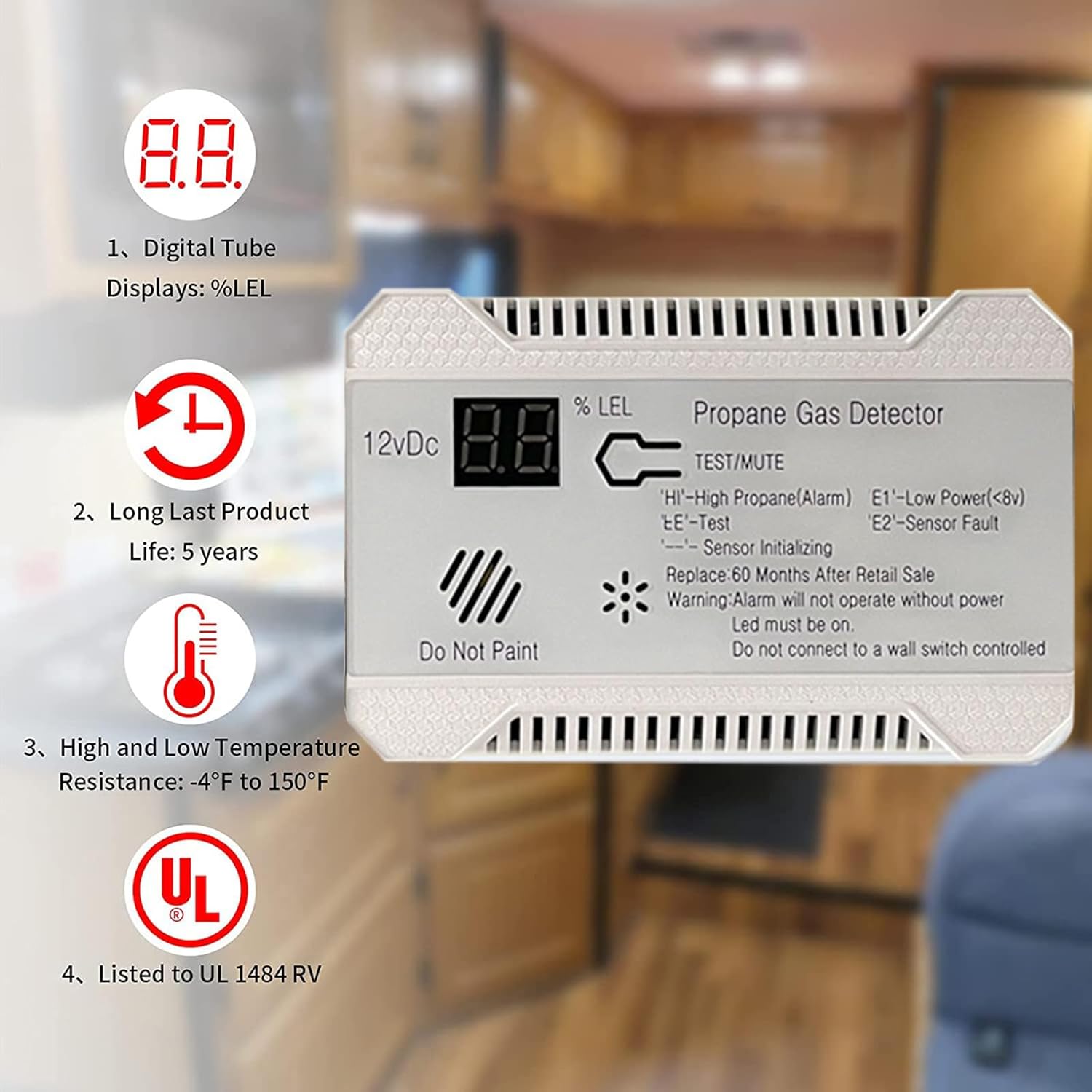 Detector de GASES– G30-Digital — 12v - Imagen 2