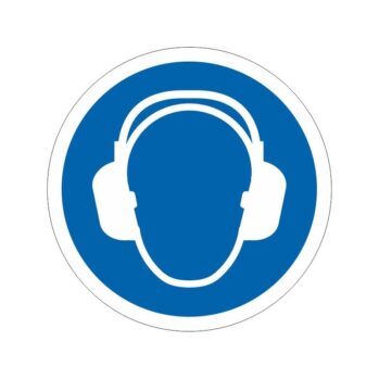 Señalización Seguridad--Disco Obligatorio uso de protección acústica