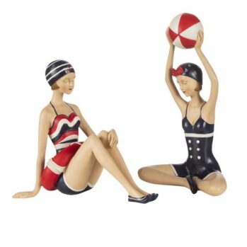 PAREJA DE JÓVENES BAÑISTAS--Alto: 24cm