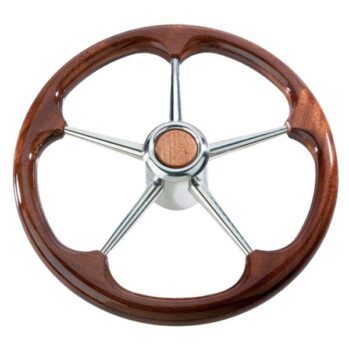 Volante de Caoba/Inox--SAVORETTI--Ø:40-45-50-60 cm