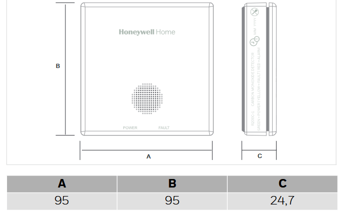 Detector de MONÓXIDO CARBONO– R200C0 c/batería litio + 10años - Imagen 2
