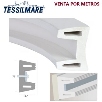 Bumper pantalán en PVC . 72 x 37-- x metros