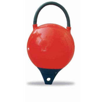 Boya de fondeo. PVC hinchable con asa, naranja fluor,  Ø: 25 cm