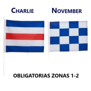 .Banderas Código C+N--30x45 ó 40x60cm--Zona 1 y 2