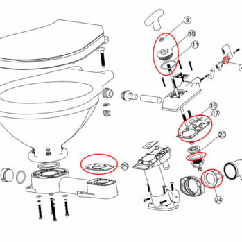 Kit de Servicio de Revisión para Inodoro Manual LT