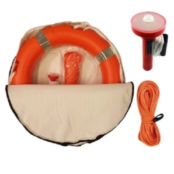 Kit Aro Salvavidas SOLAS con funda PVC,  aro de 60 ó 75 cm, luz y rabiza