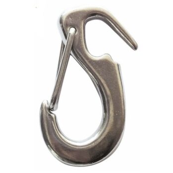 Mosquetón con gancho inverso superior- Inox 316