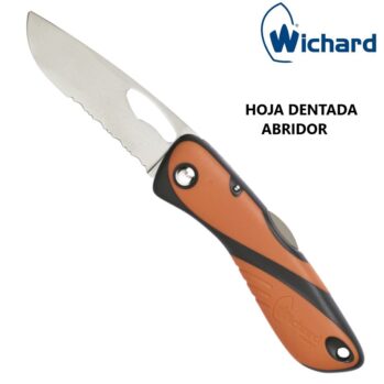Navaja Wichard Offshore, hoja dentada, inox-19cm