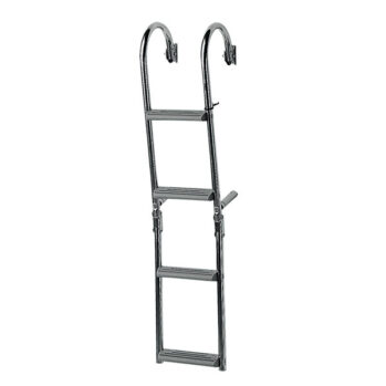 Escalera inox popa estrecha,plegable, 2+2 peldaños 180º
