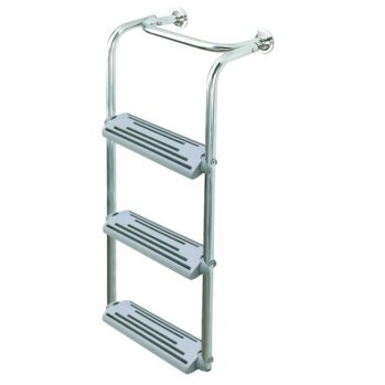 Escalera inox articulada, 3 peldaños anchos. 180º. 90º