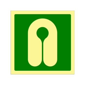 Señalización Salvamento OMI - PVC rígido Fotoluminiscente---Chaleco salvavidas