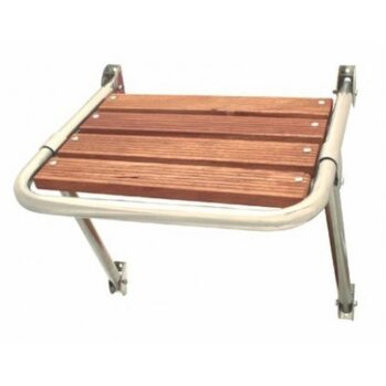 Plataforma de baño 450mm, inox y teca