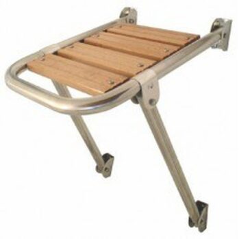 Plataforma de baño 210mm, inox y teca