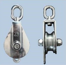 Pasteca simple con súper rodamientos reforzados- inox316. (80-100-125 mm)