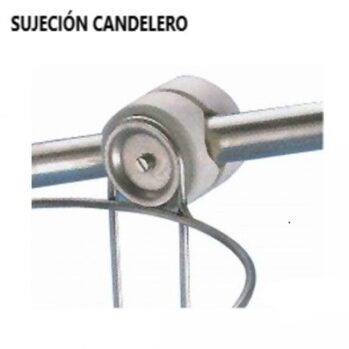 Soporte-cesta para defensas INOX -- "sujeción y unión"