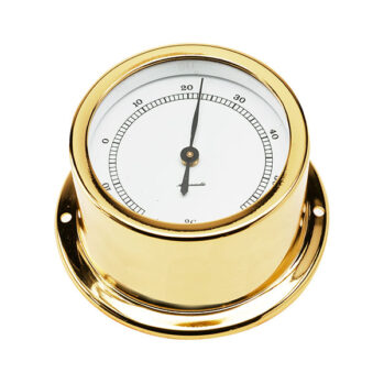 TERMÓMETRO náutico ---base: .72....altura: 39mm-(con baño de oro 24K)