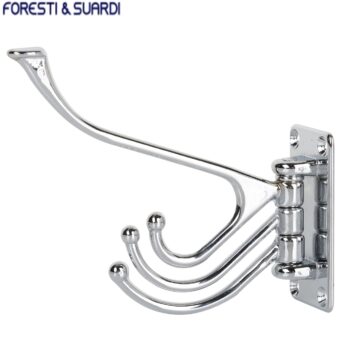 Perchero plegable triple-doble-- Latón-cromado