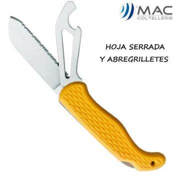 Navaja BOAT 2-hoja serrada-ABREGRILLETES–– inox- 19cm